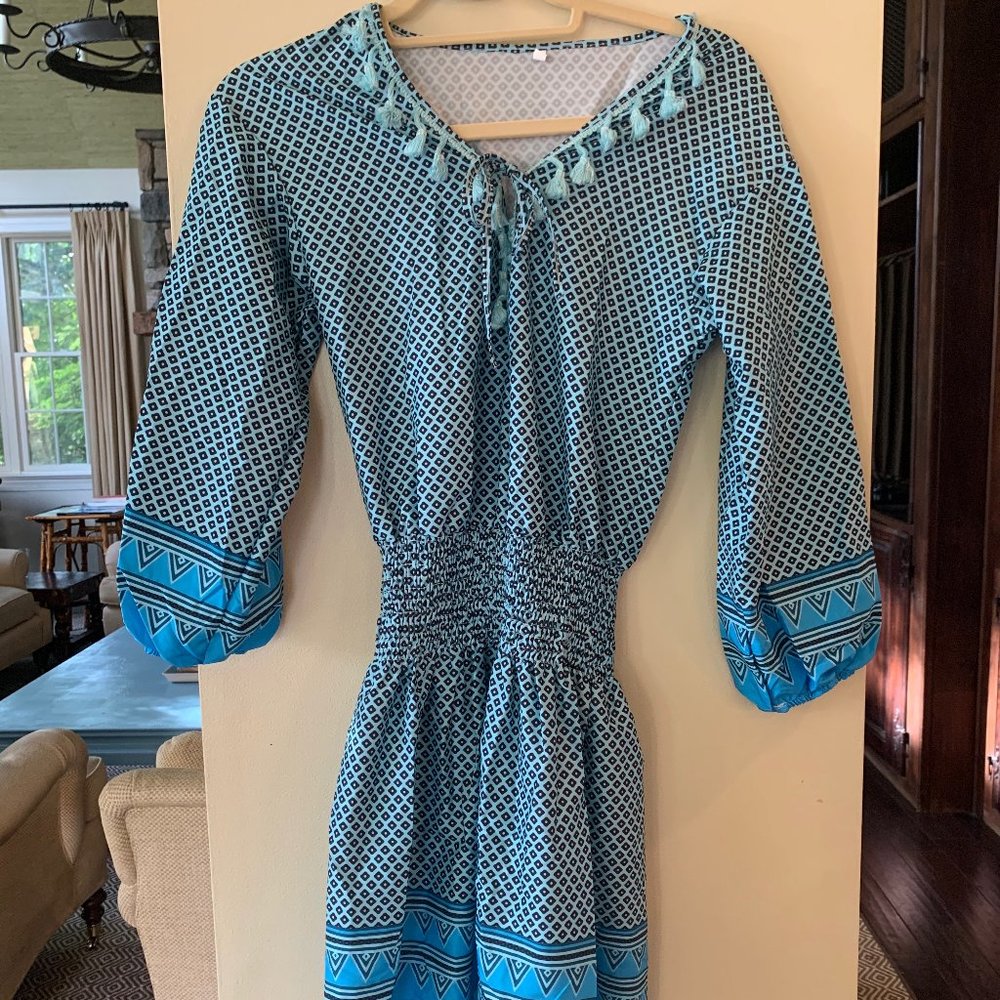 Silk Blue Summer Dress